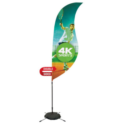 9' Streamline Sabre Sail Sign Kit (Double-Sided with Scissor Base)