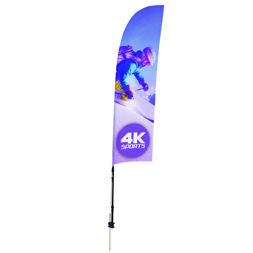 7' Streamline Blade Sail Sign Kit (Single-Sided with Ground Spike) 7' Streamline Blade Sail Sign Kit (Single-Sided with Ground Spike)