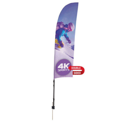 7' Streamline Blade Sail Sign Kit (Double-Sided with Ground Spike)