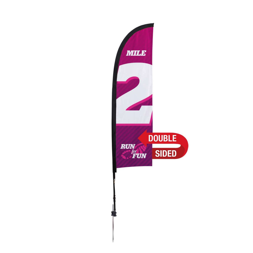 7' Premium Blade Sail Sign Kit (Double-Sided with Ground Spike) 7' Premium Blade Sail Sign Kit (Double-Sided with Ground Spike)