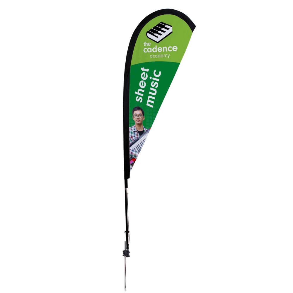 6' Elite Teardrop Nylon Sail Sign Kit (Single-Sided with Ground Spike)