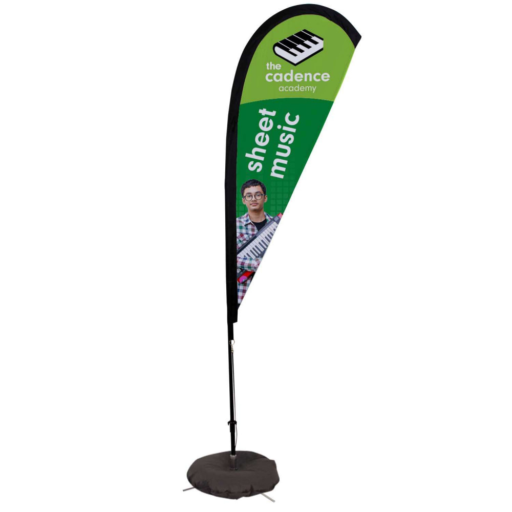 6' Elite Teardrop Nylon Sail Sign Kit (Single-Sided with Scissor Base)