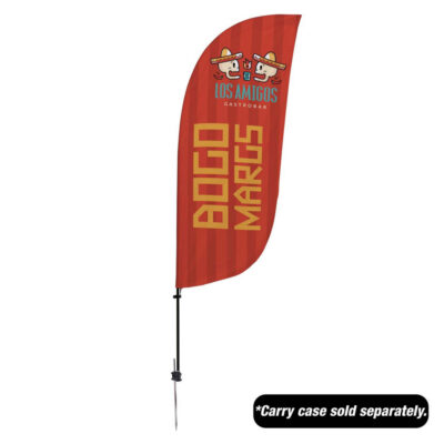 7.5' Value Feather Sail Sign Kit Single-Sided with Spike Base