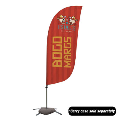 7.5' Value Feather Sail Sign Kit Single-Sided with Cross Base