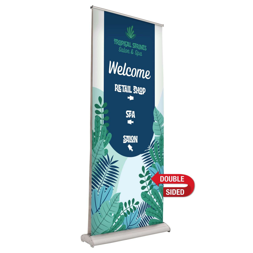 33.5" Deluxe Pro Retractor Double-Banner Kit (No-Curl Opaque Fabric) 33.5" Deluxe Pro Retractor Double-Banner Kit (No-Curl Opaque Fabric)