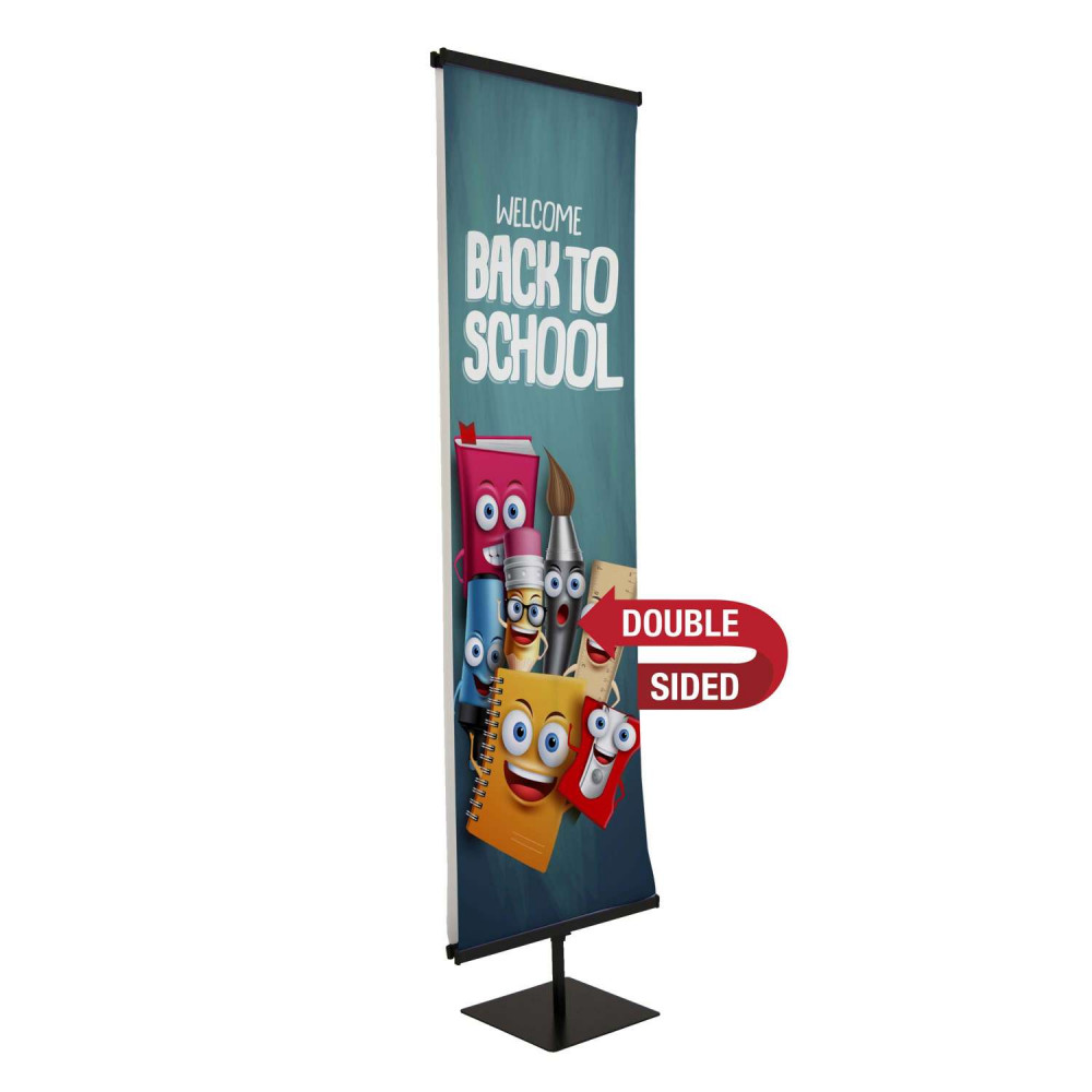 24" Everyday Snap Rail Banner Display Double-Sided Kit 24" Everyday Snap Rail Banner Display Double-Sided Kit