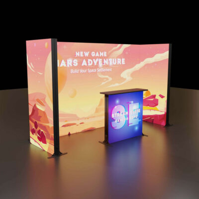 6.5'H Astra Plus Modular Booth Kit 1