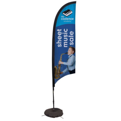 7' Elite Razor Nylon Sail Sign Kit (Single-Sided with Scissor Base)