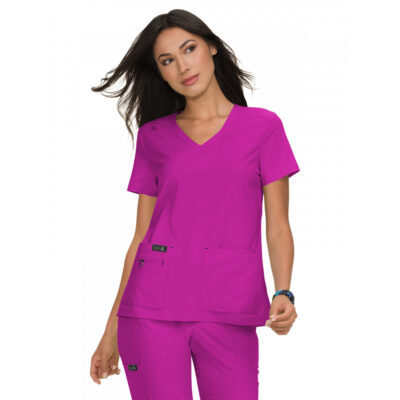 koi - Basics - Women's Four-Pocket Stretch V-Neck Becca Top