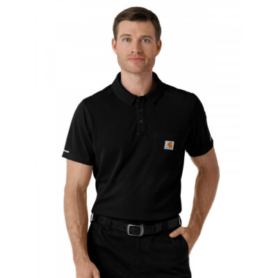 Carhartt Scrubs - Men's Three-Pocket Lightweight Short Sleeve Polo Scrub Top