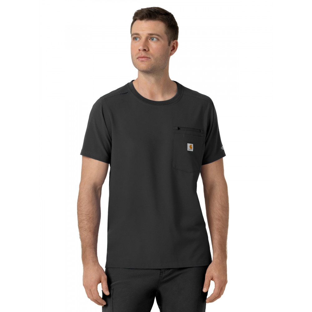 Carhartt Scrubs - Force Cross-Flex - Men's Two-Pocket Crew Neck Scrub Top Carhartt Scrubs - Force Cross-Flex - Men's Two-Pocket Crew Neck Scrub Top