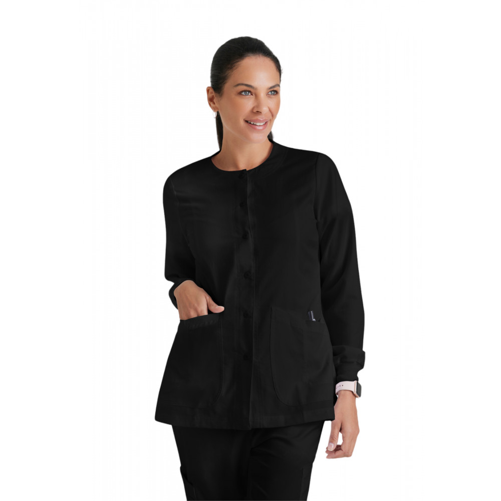 Grey's Anatomy - Classic - Women's Four-Pocket Snap Front Jamie Warm Up Scrub Jacket Grey's Anatomy - Classic - Women's Four-Pocket Snap Front Jamie Warm Up Scrub Jacket
