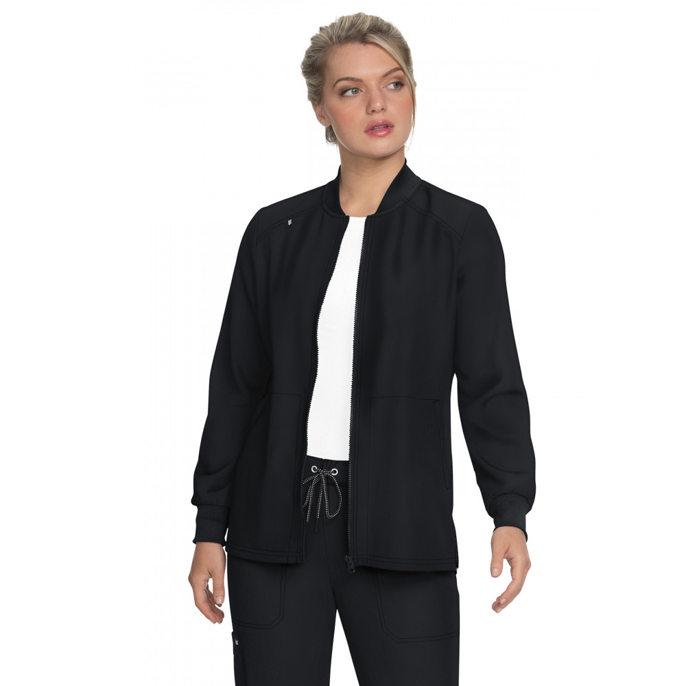 koi - Next Gen - Women's Four-Pocket Zipper Front Stretch Always in Motion Jacket