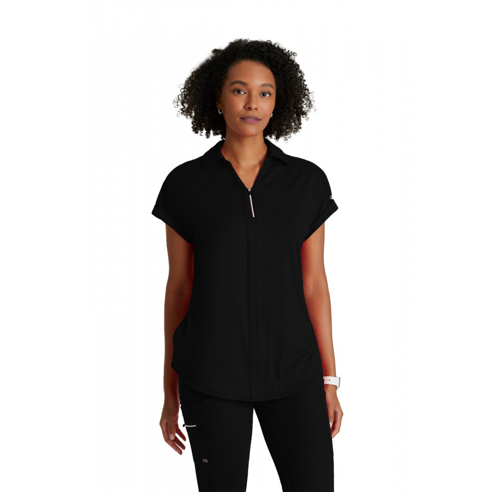 Barco One Performance Knit - Women's Two-Pocket Zip-Neck Engage Scrub Top Barco One Performance Knit - Women's Two-Pocket Zip-Neck Engage Scrub Top