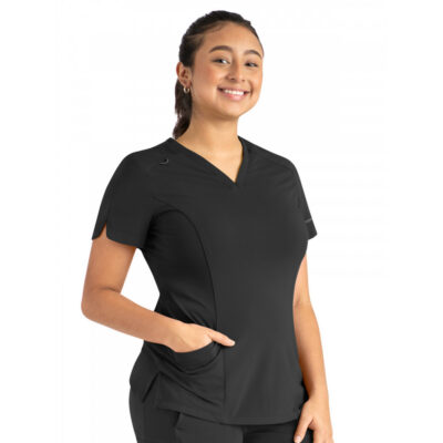 Maevn - Focus - Women's Two-Pocket Tulip-Neck Top