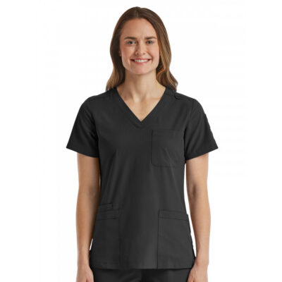 ScrubJoy Originals - Women's Fitted Six-Pocket V-Neck Top