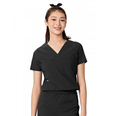 Parkley ABC - Women's Two-Pocket Tuck Band VALENCIA V-Neck Top
