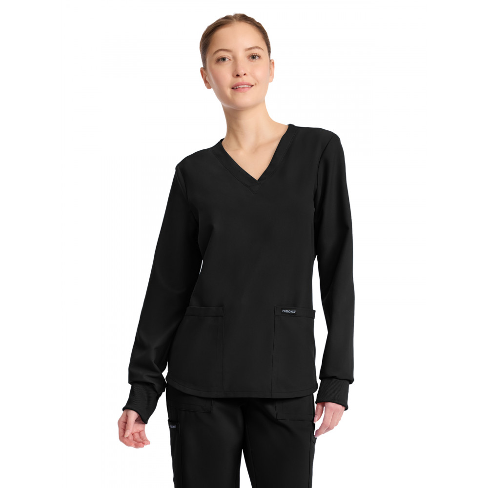 Cherokee - Workwear Originals Ultra - Women's 2-Pocket Long Sleeve Top Cherokee - Workwear Originals Ultra - Women's 2-Pocket Long Sleeve Top