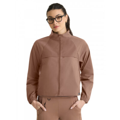 Grey's Anatomy Knit Stretch - Women's Two-Pocket A-Line Crystal Jacket