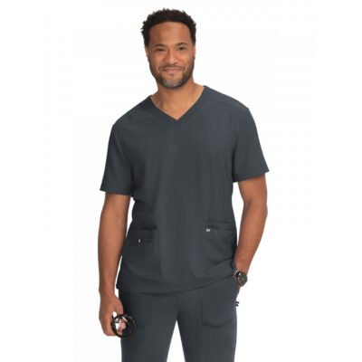 koi - Next Gen - Men's Four-Pocket V-Neck Free To Be Top