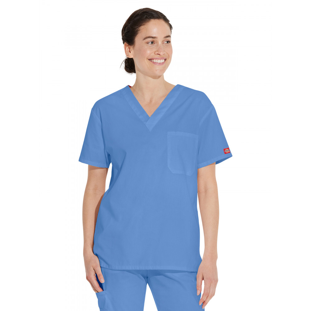 Dickies Medical - EDS Signature - Unisex 1-Pocket Tuckable V-Neck Top Dickies Medical - EDS Signature - Unisex 1-Pocket Tuckable V-Neck Top