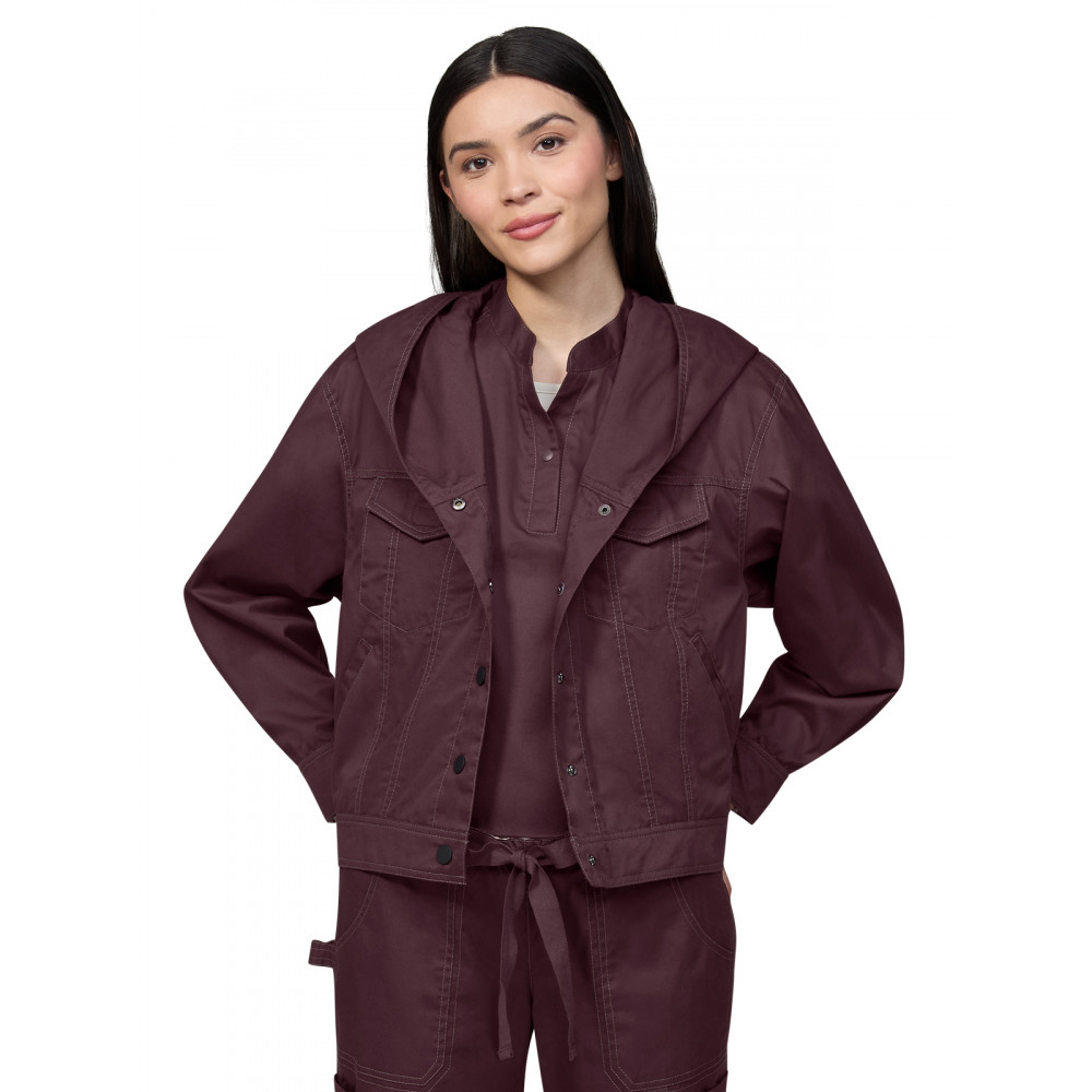 koi- Classics - Women's Four-Pocket Nyra Cognac Jacket koi- Classics - Women's Four-Pocket Nyra Cognac Jacket