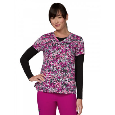 koi - Basics - Women's Two-Pocket Athletic-Inspired, Breathable Mesh Leslie Top
