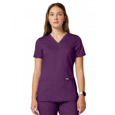 Cherokee - Workwear Revolution - Women's 2-Pocket Mock Wrap Top