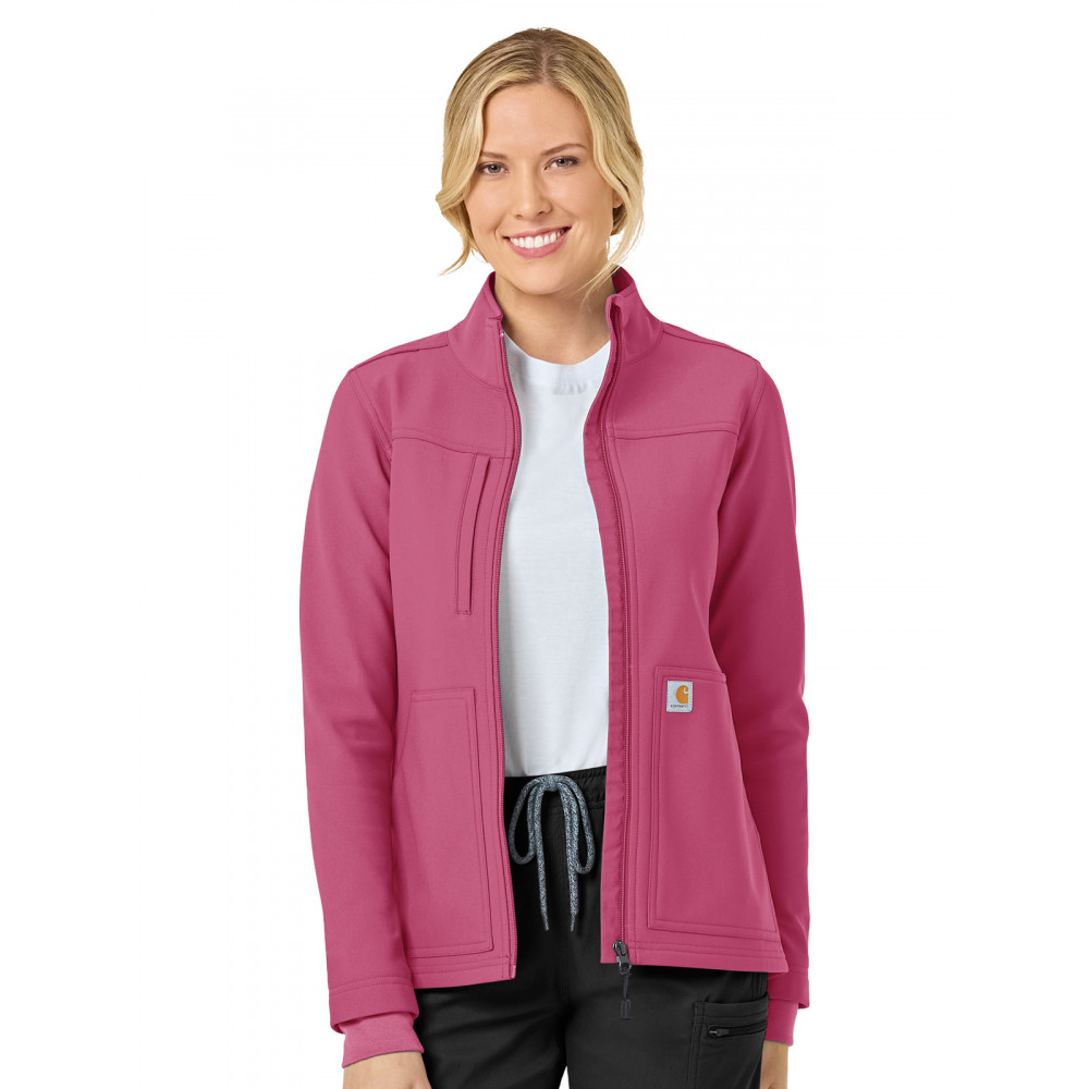 Carhartt Scrubs - Rugged Flex Peak - Women's Three-Pocket Bonded Fleece Jacket Carhartt Scrubs - Rugged Flex Peak - Women's Three-Pocket Bonded Fleece Jacket
