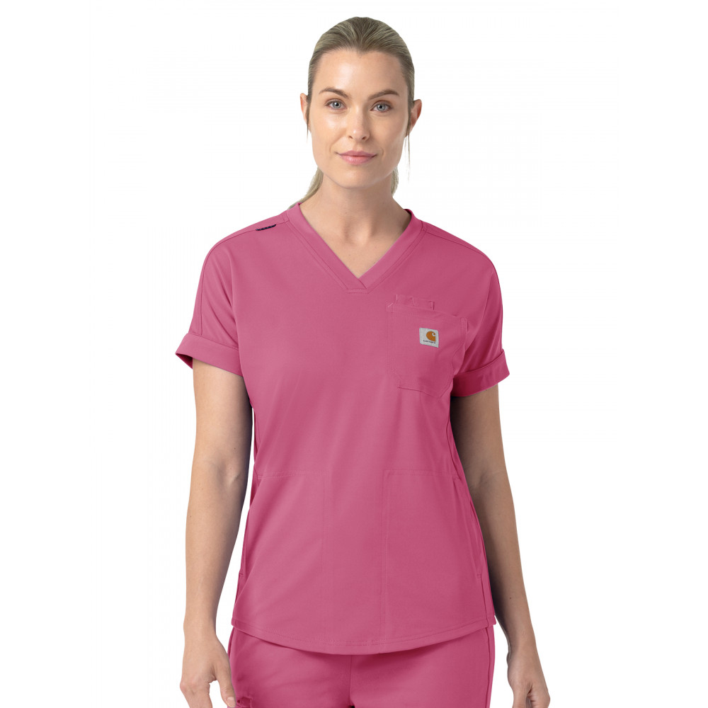 Carhartt Scrubs - Cross-Flex Knits - Women's Five-Pocket V-Neck Scrub Top Carhartt Scrubs - Cross-Flex Knits - Women's Five-Pocket V-Neck Scrub Top