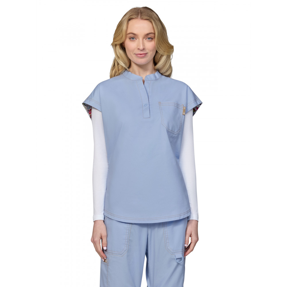 koi- Classics - Women's One-Pocket Seaphine Cognac Top