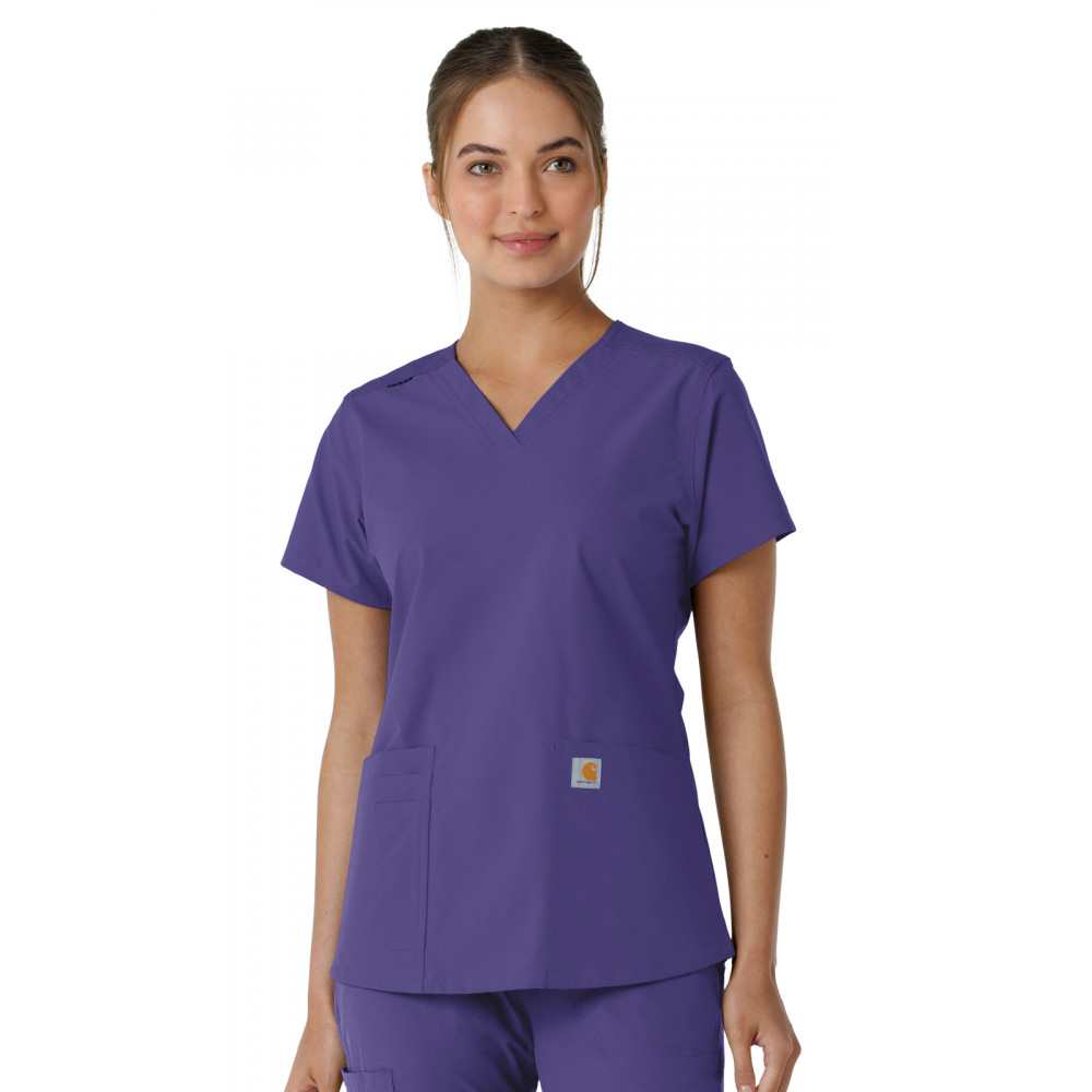Carhartt - Force Essentials - Women's Four-Pocket V-Neck Knit Panel Top