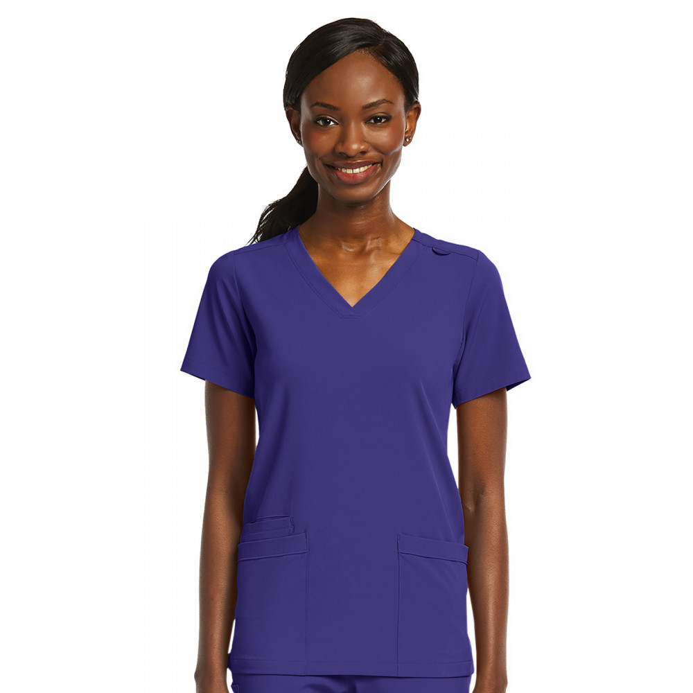 ScrubJoy Originals - Women's Fitted Two-Pocket V-Neck Top ScrubJoy Originals - Women's Fitted Two-Pocket V-Neck Top