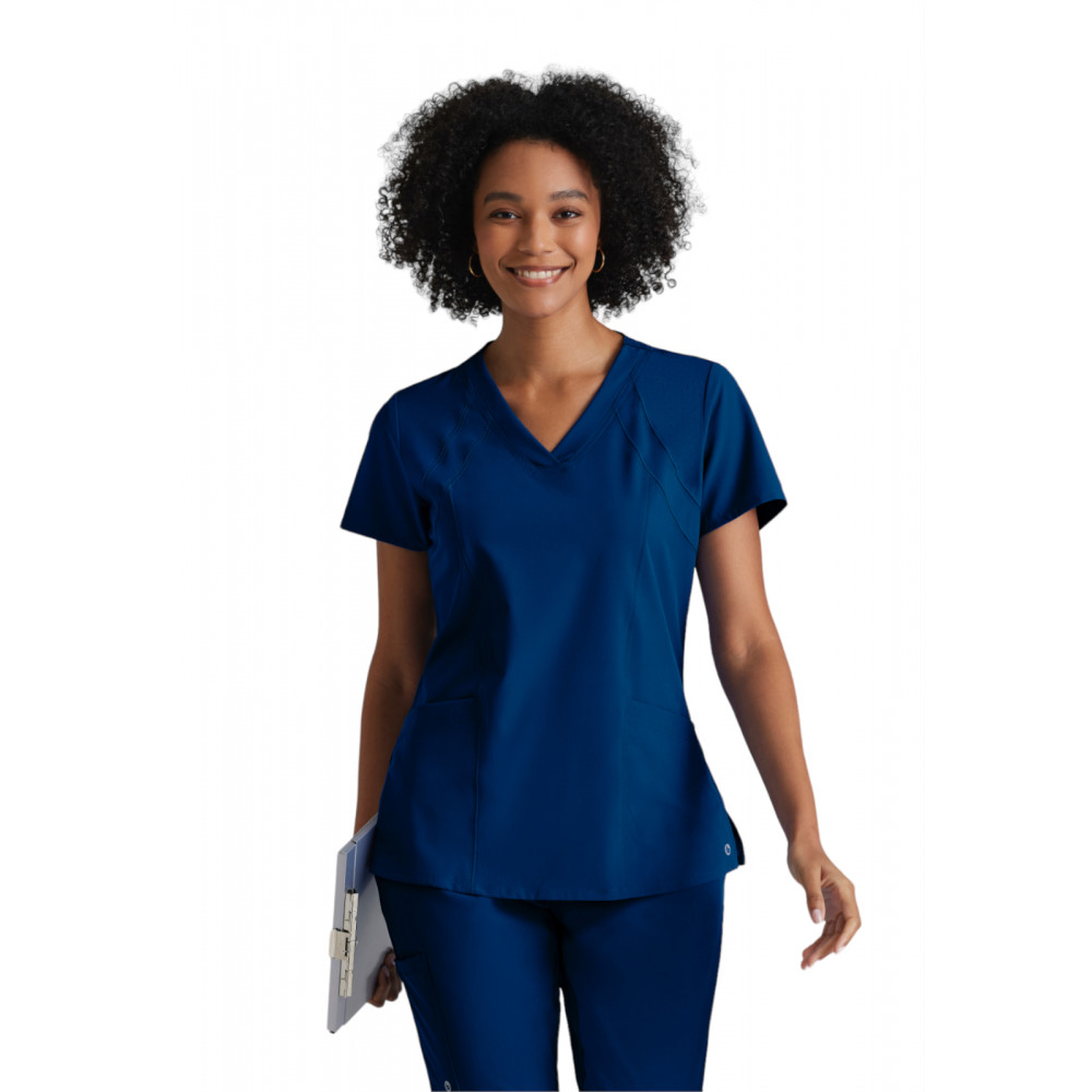 Barco One - Women's Four-Pocket V-Neck Racer Scrub Top Barco One - Women's Four-Pocket V-Neck Racer Scrub Top