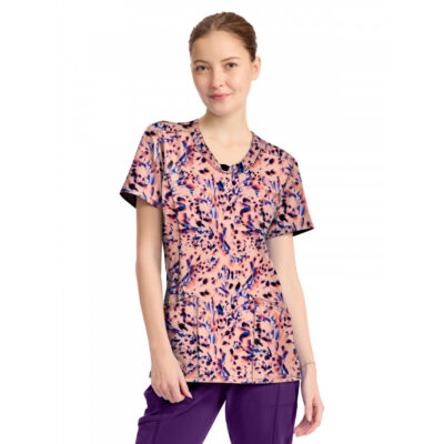 Infinity - Women's 3-Pocket Round Neck Print Top