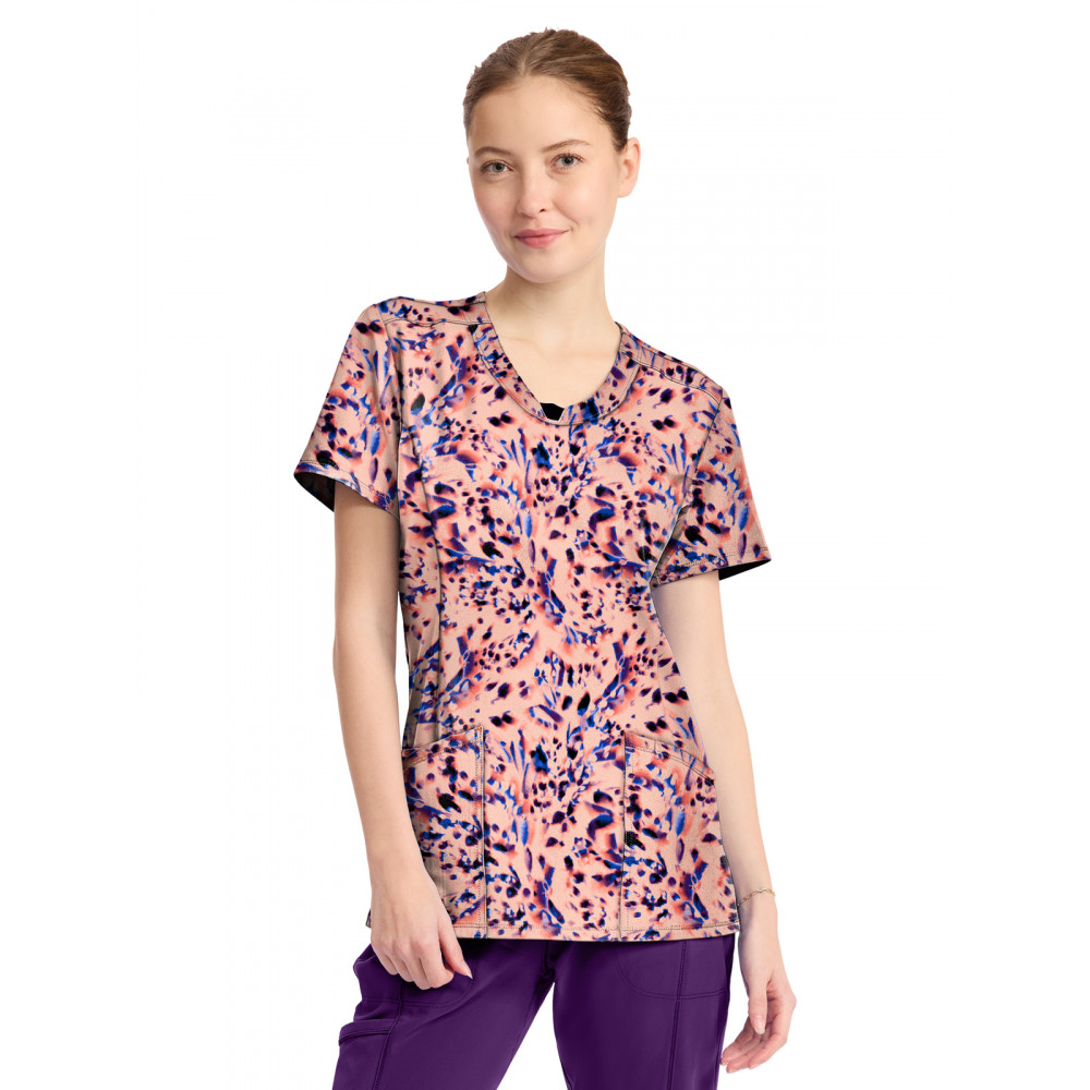 Infinity - Women's 3-Pocket Round Neck Print Top Infinity - Women's 3-Pocket Round Neck Print Top