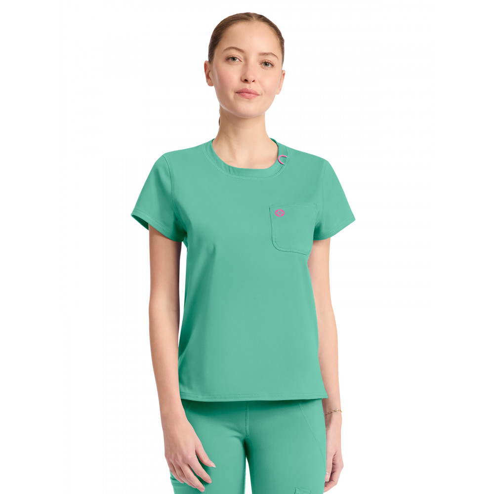 Med Couture - MC AMP KNIT - Women's 2-Pocket Crew Neck Tee Med Couture - MC AMP KNIT - Women's 2-Pocket Crew Neck Tee