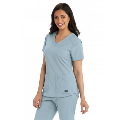 Grey's Anatomy Spandex Stretch - Women's Four-Pocket V-Neck Emma Scrub Top