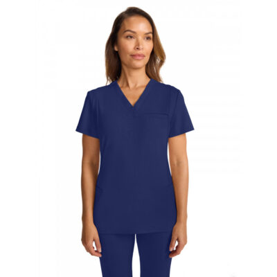 Medelita Scrubs - Women's 3-Pocket Ponte V-Neck Scrub Top