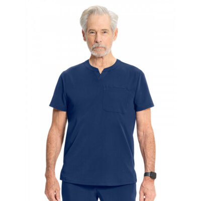 Medelita Scrubs - Men's 3-Pocket Cirrus Split Crew Neck Scrub Top
