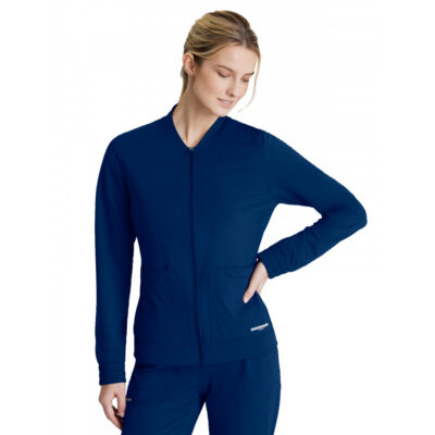 Skechers Slip-Ins - Women's Three-Pocket Zip-Up Contour Warm-Up Scrub Jacket