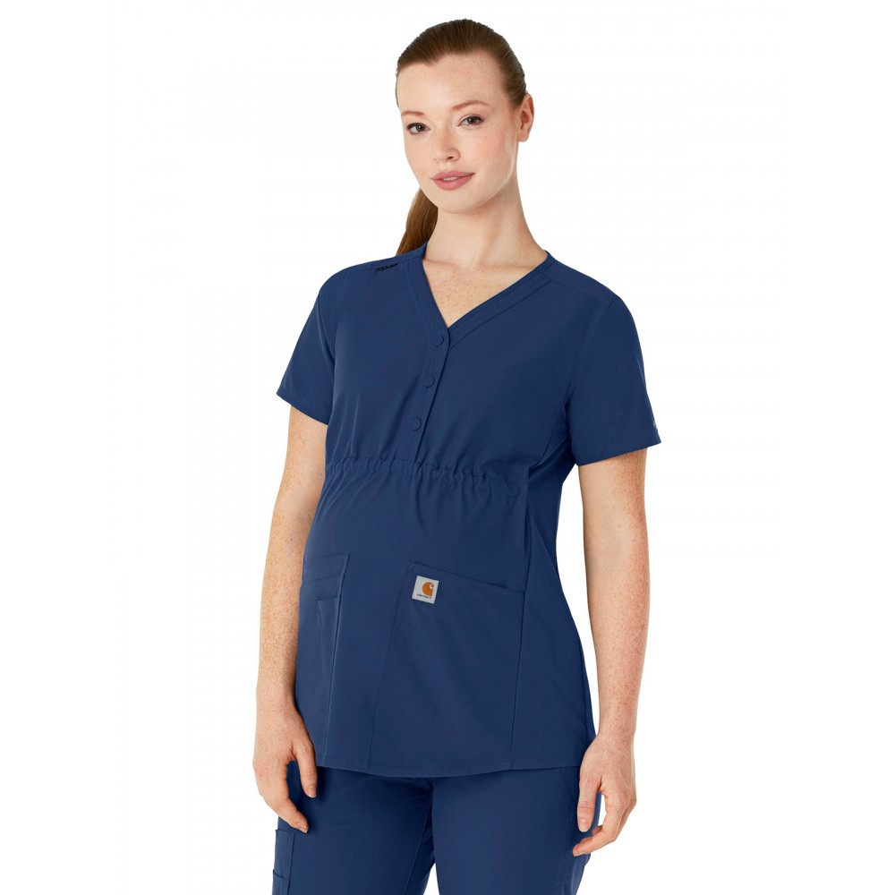 Carhartt Scrubs Force Essentials Women's Four-Pocket Henley Maternity Top
