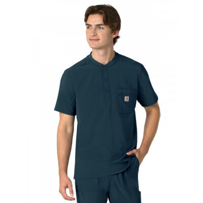 Carhartt Scrubs - Force Cross-Flex - Men's Three-Pocket Henley Top
