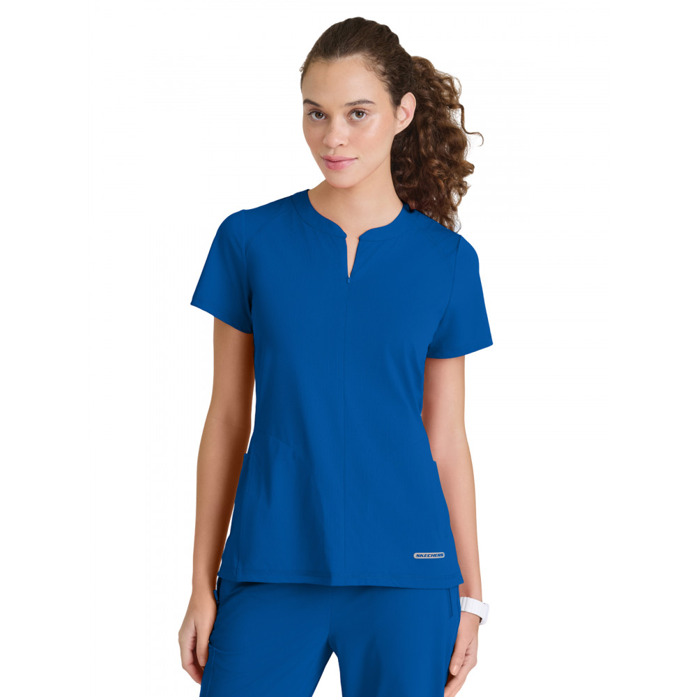Skechers Slip-Ins - Women's One Pocket Notch Glide Scrub Top Skechers Slip-Ins - Women's One Pocket Notch Glide Scrub Top
