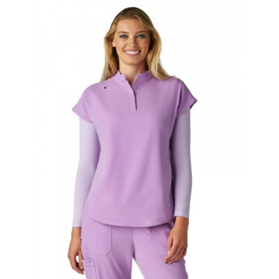koi - Next Gen - Womens Two-Pocket Button Closure Scrub Top