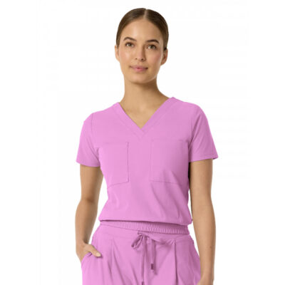 Parkley Kinetic - Women's Two-Pocket CELINE Tuck Band V-Neck Top