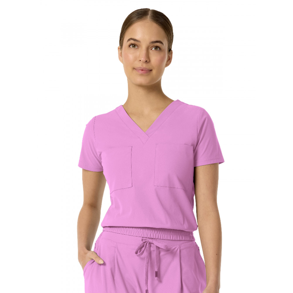Parkley Kinetic - Women's Two-Pocket CELINE Tuck Band V-Neck Top Parkley Kinetic - Women's Two-Pocket CELINE Tuck Band V-Neck Top