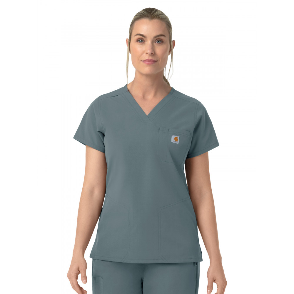 Carhartt Scrubs - RRugged Flex FLD & RSCU - Women's Four-Pocket V-Neck Scrub Top Carhartt Scrubs - RRugged Flex FLD & RSCU - Women's Four-Pocket V-Neck Scrub Top