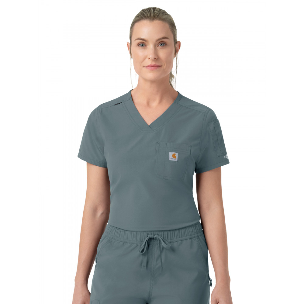 Carhartt Scrubs - Rugged Flex FLD & RSCU - Women's Five-Pocket Tuck-in Scrub Top Carhartt Scrubs - Rugged Flex FLD & RSCU - Women's Five-Pocket Tuck-in Scrub Top