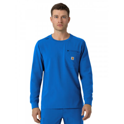 Carhartt Scrubs - Men's Two-Pocket Crew Neck Long Sleeve Scrub Top